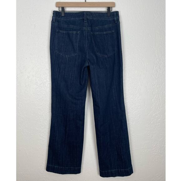 Talbots Wide Leg Dark Wash Denim Jeans Size 8 - Picture 2 of 3